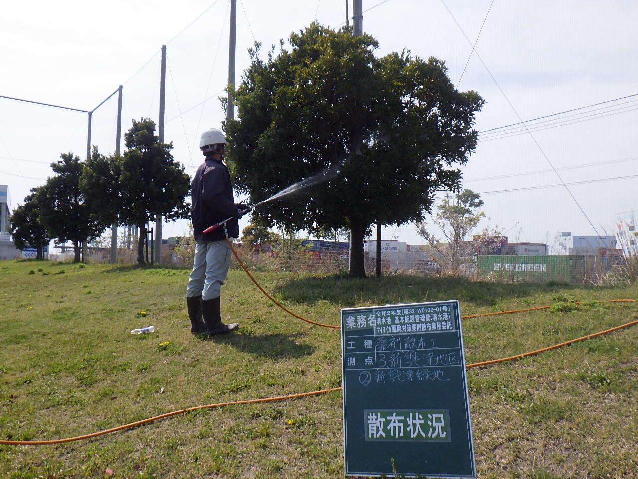 マイマイガ駆除対策薬剤散布